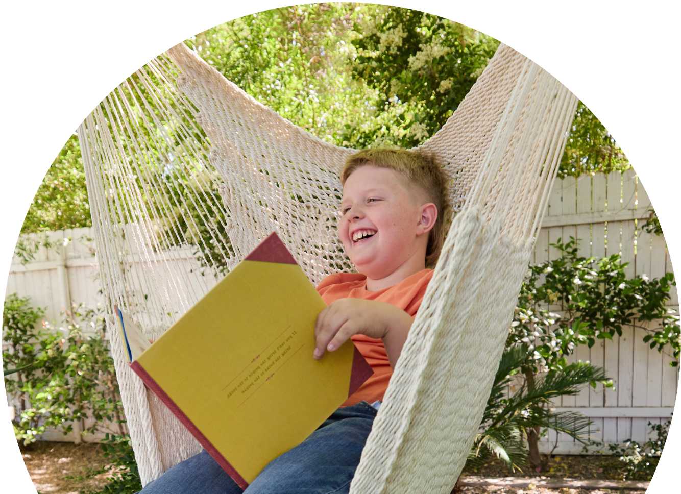 Student reading a book